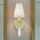 preview thumbnail 6 of 4, Baxter 1 Light Antique Gold Sconce - 5'' W x 15'' H x 7'' D