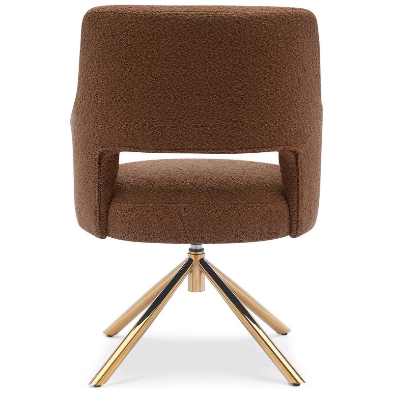 Boucle Polyester Upholstered Swivel Accent Chair - Stain Resistant (Set of 4)