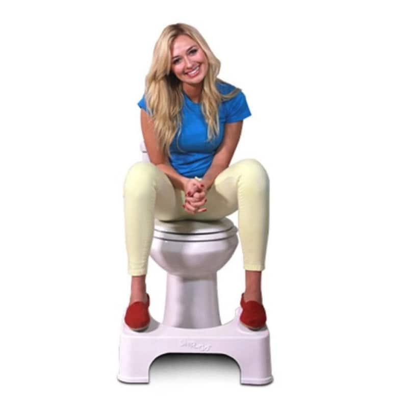 Step and Go Toilet Stool 7" - Bathroom Squat Stool - White