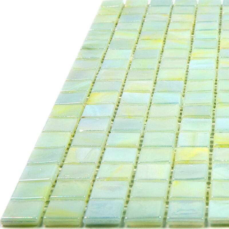 Apollo tile 12" x 12" Skosh Glossy Light Beige Glass Tile (18.69 sq ft/case) - 20 Pack