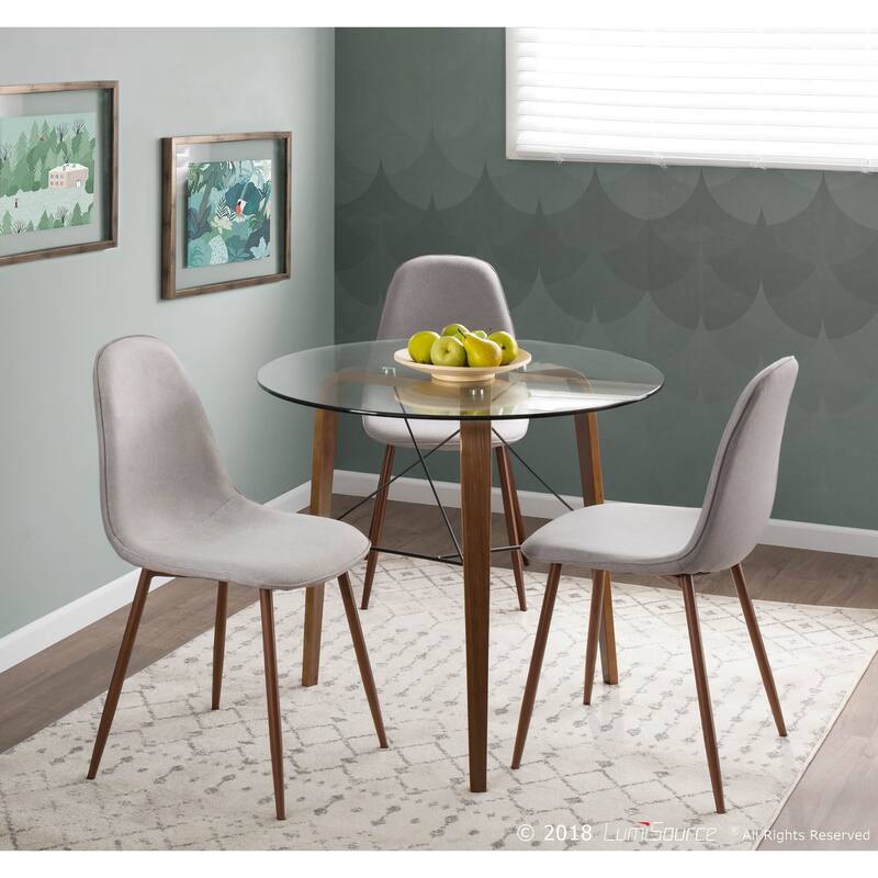 Pebble Mid-Century Modern Upholstered Accent / Dining Chair (Set of 2)