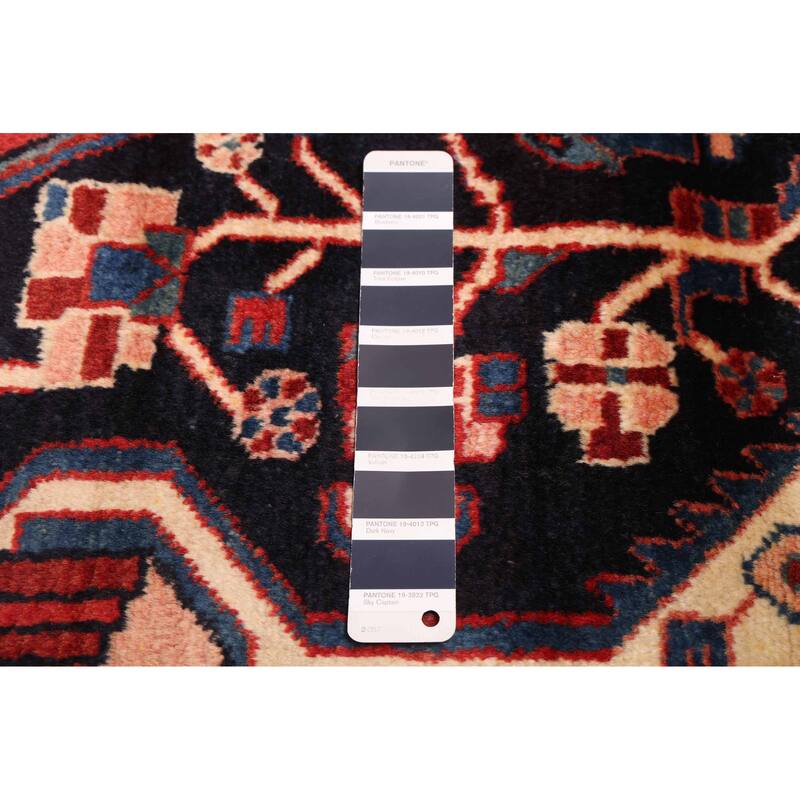 ECARPETGALLERY Hand-knotted Anatolian Vintage Dark Navy Wool Rug - 5'2 x 9'3