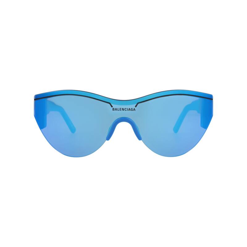 Balenciaga Shield-Frame Recycled Acetate Sunglasses - Light Blue Light Blue Blue - Blue - Blue Lens