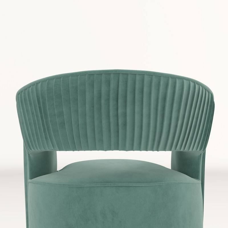 SEYNAR Modern Glam Velvet 360 Degree Swivel Open-Back Accent Armchair Set of 2