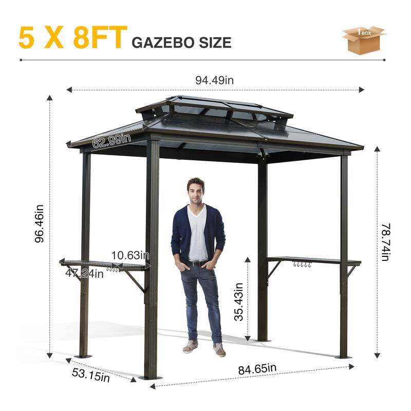Outdoor Grill Gazebo 8 x 8FT Garden