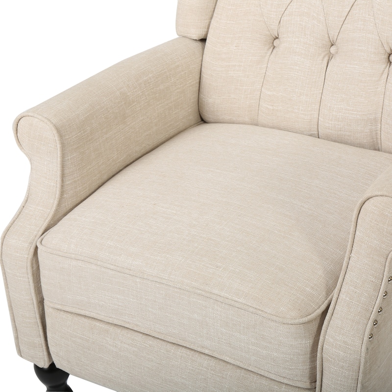 Walter Tufted Fabric Wingback Recliner Club Chair by Christopher Knight Home
