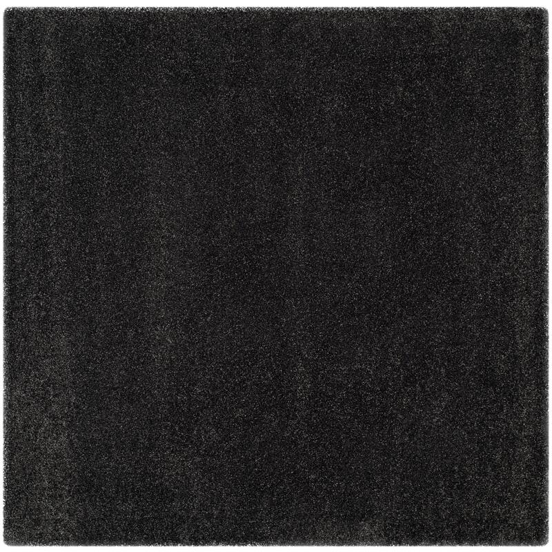 SAFAVIEH Milan Shag Maibritt 2-inch Thick Area Rug - 5'1" x 5'1" Square - Dark Grey