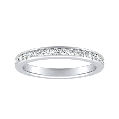 Auriya 14k Gold Classic Moissanite Wedding Band 1/4ctw