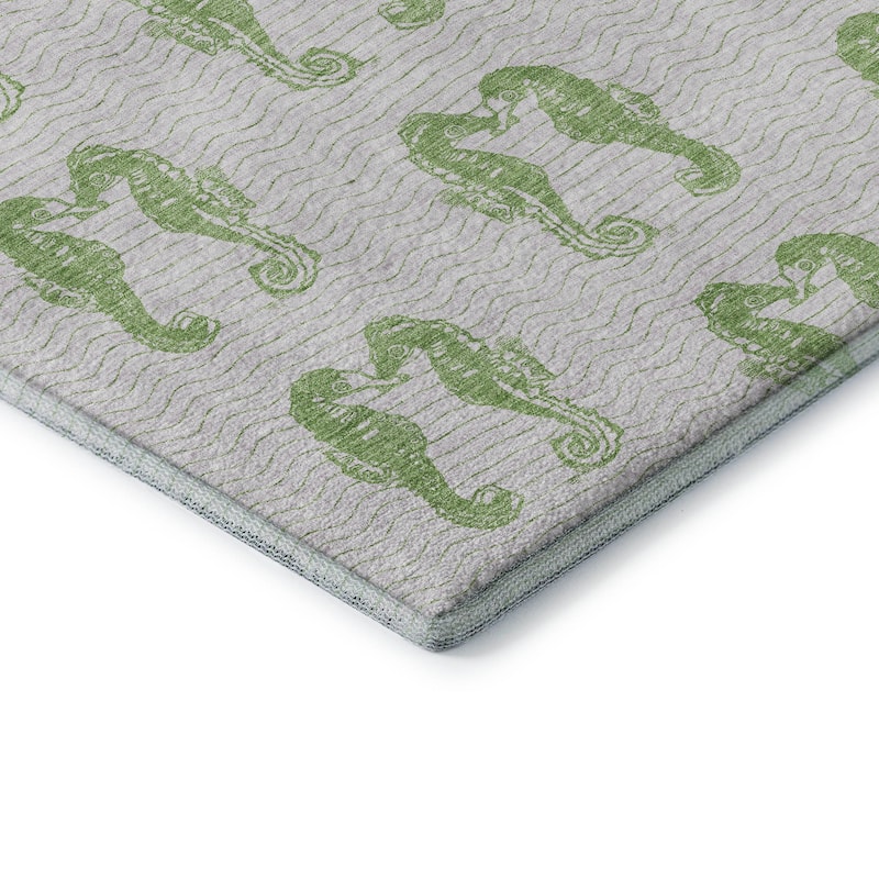 Premium Washable Super Soft Coastal Seahorse Mayfield Rug