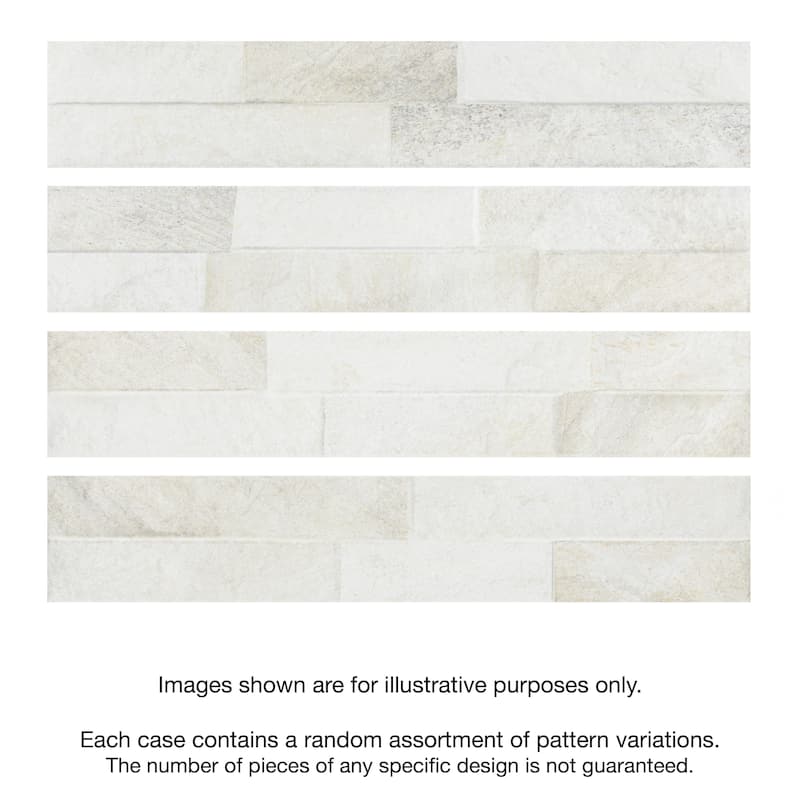 Merola Tile Ordino White 3-1/4" x 17-1/2" Porcelain Wall Tile