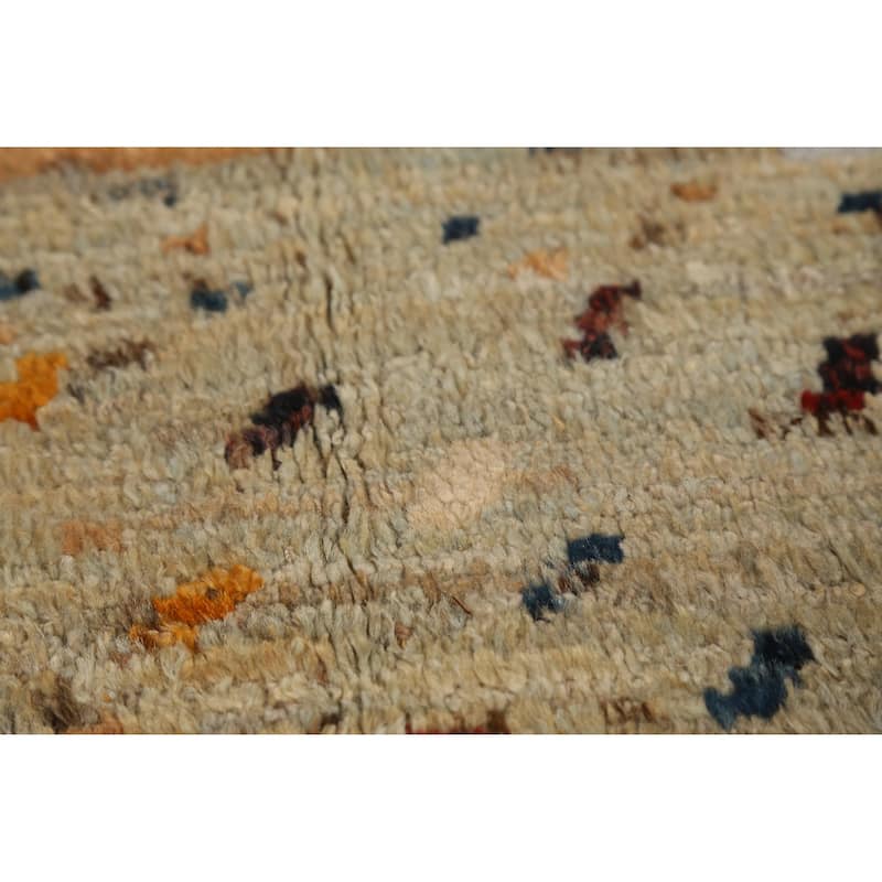 Multi-Color Moroccan Oriental Area Rug Hand-Knotted Wool Carpet - 6'2" x 9'8"