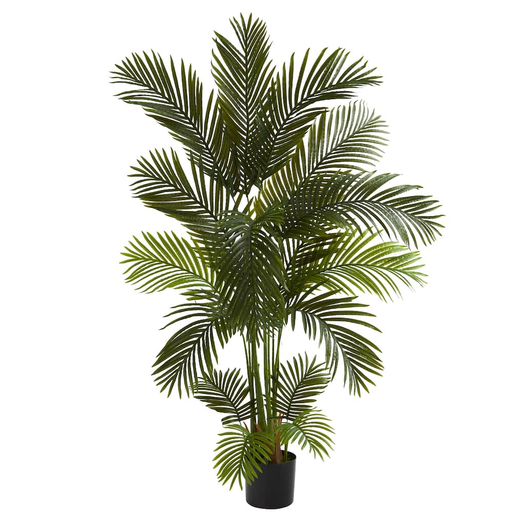 Artificial Palm Tree Indoor Outdoor 5.5ft Realistic Greenery Home Office Decor - Green - 51-60 Inches