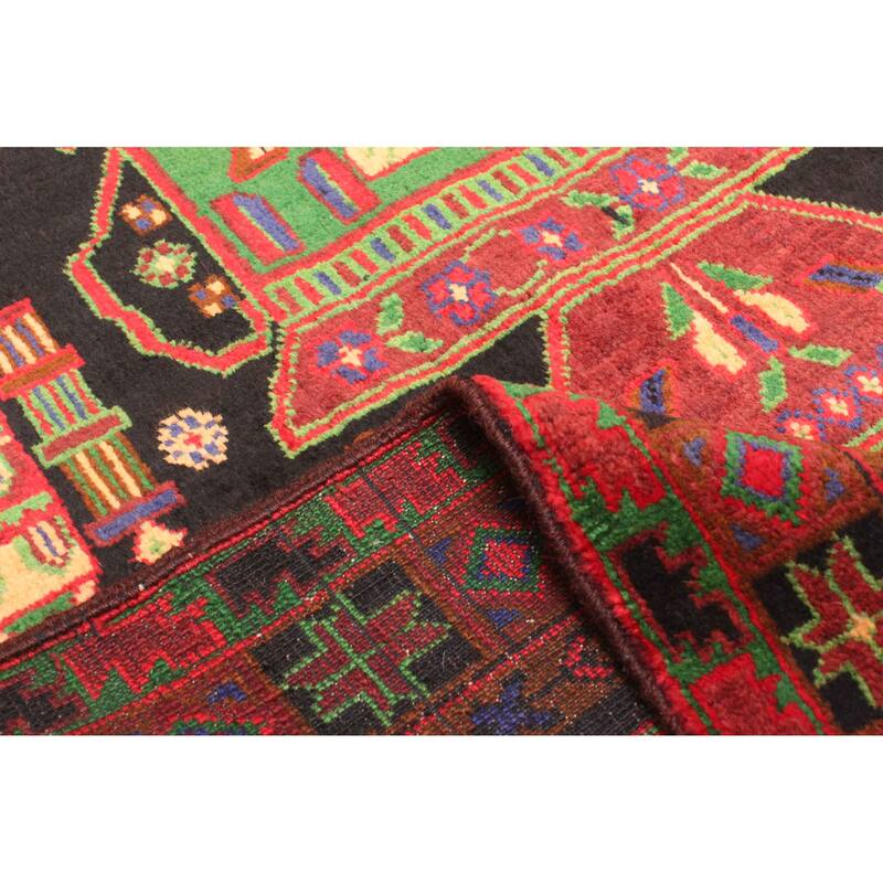 ECARPETGALLERY Hand-knotted Teimani Black Wool Rug - 3'2 x 4'9