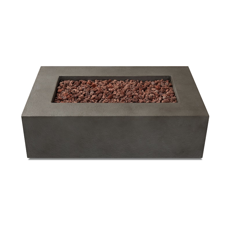 Baltic 50.5" Rectangle Propane Fire Table in Glacier Gray by Real Flame