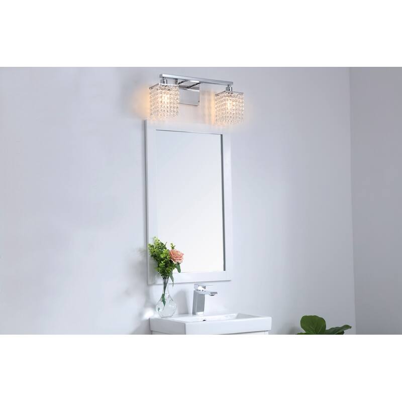 Olivia 2-light Glam Clear Crystals Vanity Light