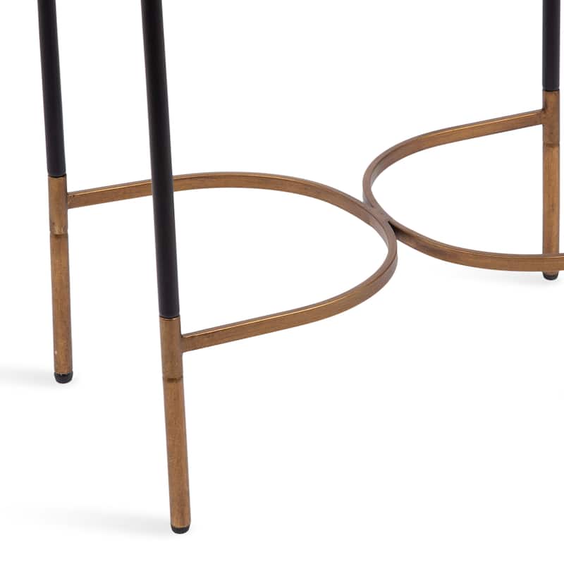 Kate and Laurel Catriona Side Table Mirror and Metal