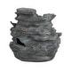 preview thumbnail 7 of 11, Christopher Knight Home - Hailey 4-Tiered Concrete Rock Waterfall Fountain Outdoor Garden Decor with LED Lights