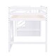 preview thumbnail 6 of 18, Twin Size Loft Bed with Storage Staircase and Window,Sturdy Wood Frame,White