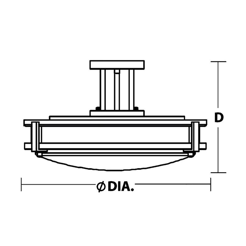 AFX CAC14L5AJUD Carlisle 14" Wide LED Semi-Flush Bowl Ceiling Fixture