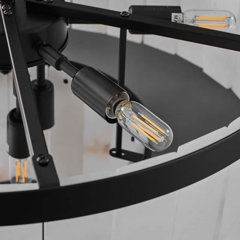 Elegant layered alabaster chandelier with natural stone panels