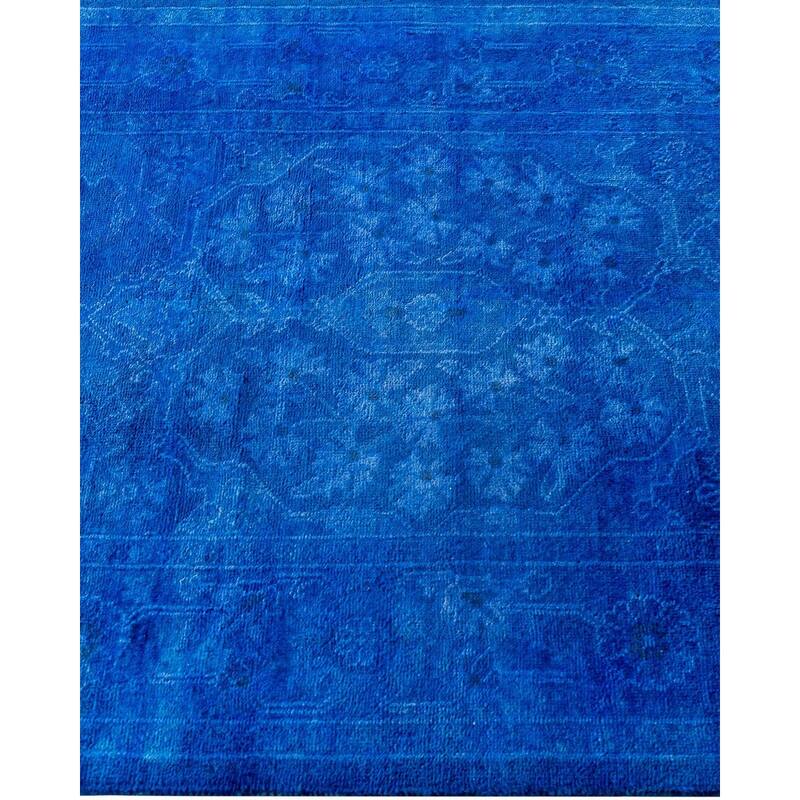 Contemporary Overdyed Wool Hand Knotted Runner - 2' 7" x 18' 5"