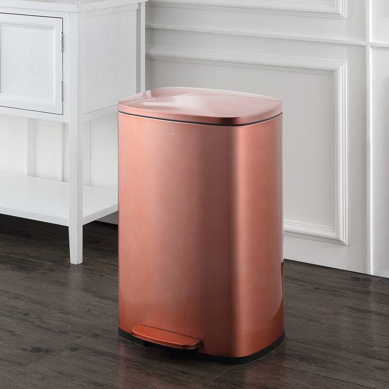 happimess 13-Gallon Trash Can with Soft-Close Lid and FREE Mini Trash Can