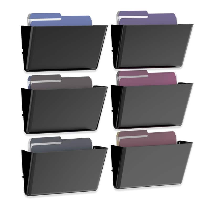 6 Pockets Acrylic Wall File Organizer - 13.2 x 6.8 x 4 inches