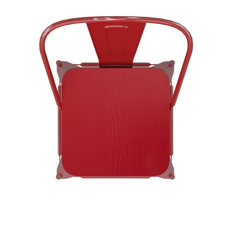 All-Weather Commercial Bar Stool with Removable Back & Poly Resin Seat