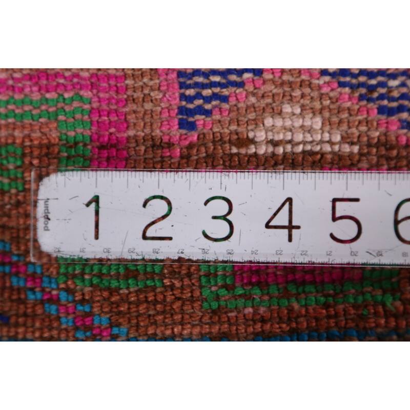 Hand Knotted Oriental 100% Wool Carpet Transitional Tribal Multi-Colored Anatolian Area Rug - 2' 2'' X 1' 0''