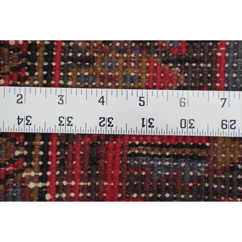 Hand Knotted Oriental 100% Wool Carpet Traditional Medallion Red Heriz Area Rug - 9' 0'' X 6' 8''