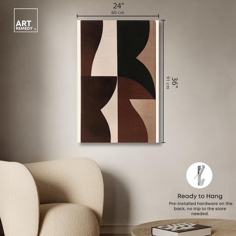 Quartet in Brown II Canvas by Art Remedy, Gallery Wrapped