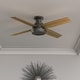 preview thumbnail 1 of 20, Hunter 52" Dempsey Low Profile Ceiling Fan with Handheld Remote - Contemporary, Transitional, Industrial, Farmhouse Noble Bronze