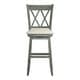 preview thumbnail 36 of 65, Eleanor Double X Back Wood Swivel Bar Stool by iNSPIRE Q Classic