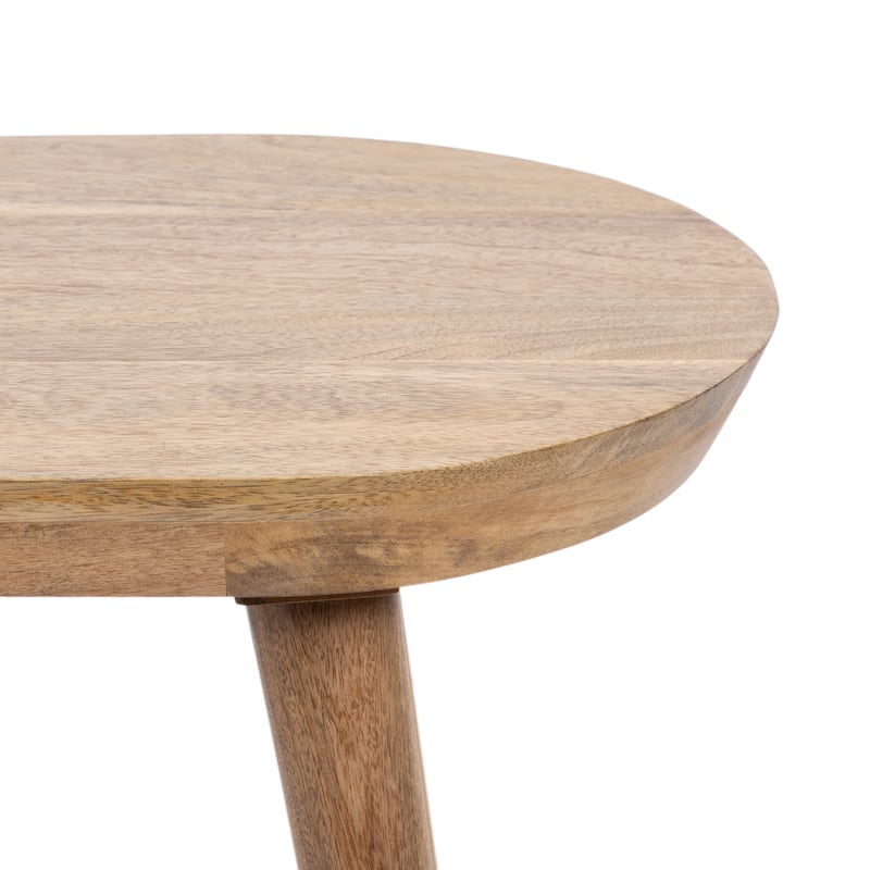 Kate and Laurel Conan Oval Wood Side Table - 22x14x22