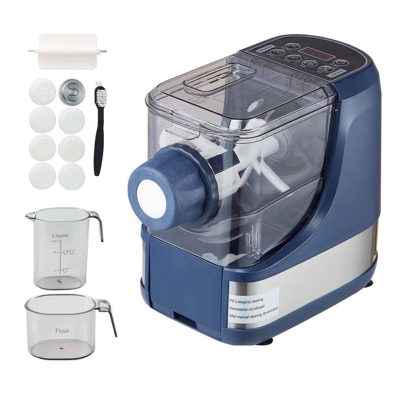 Electric Pasta Maker with Measuring Cups, Cleaning Brush for Home Kitchen - 150W 500g Flour Capacity - 150W 500g Flour Capacity