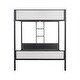 preview thumbnail 5 of 3, Metal Full over Full Bunk Bed with Ladder in White and Black