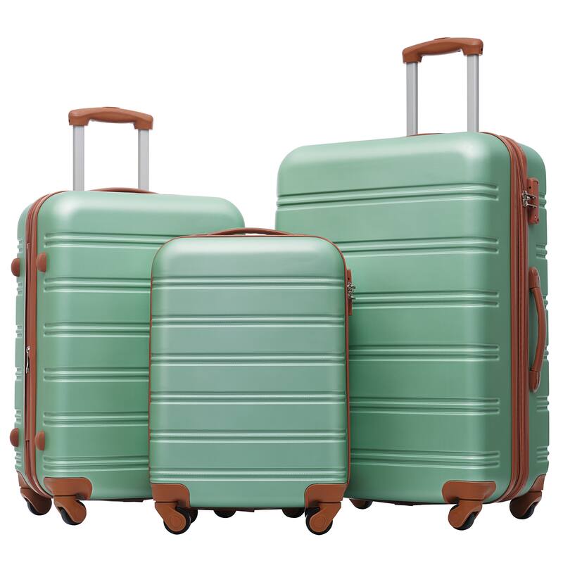 3 Piece Luggage Set, 20" 24" 28" Hardside Luggage Set, Lightweight Suitcase Set with TSA Lock and Spinner Wheels