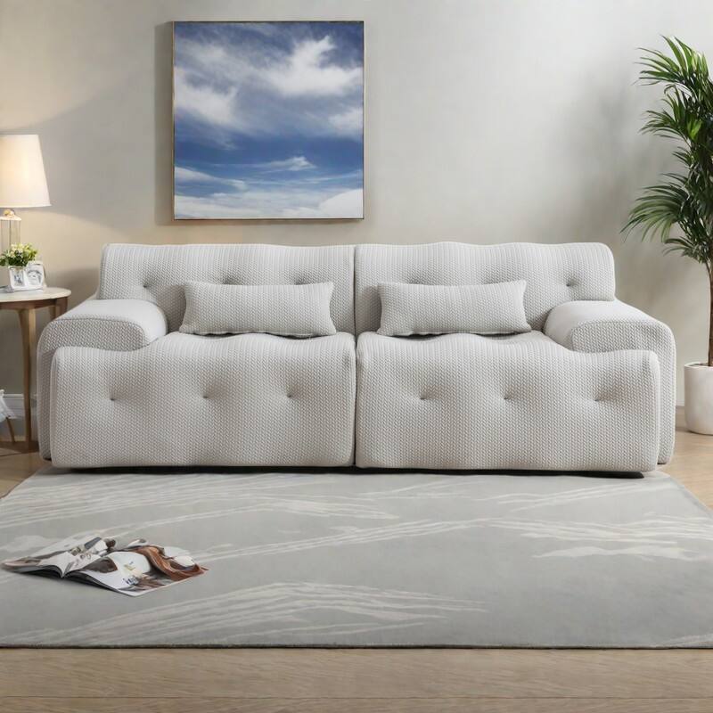90" Foam Spring 2-Seater Sofa with No-Assembly Design