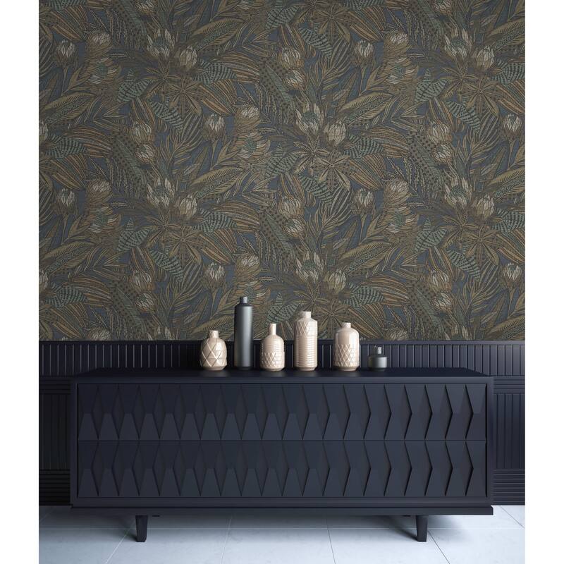Susara Tropical Textured Eco-Foam Wallpaper – 396in x 20.8in