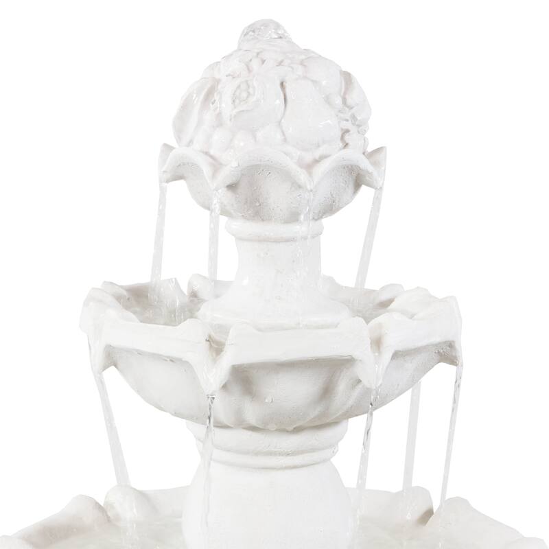 4-Tier Fruit Top Outdoor Water Fountain Backyard Garden Feature - 52"