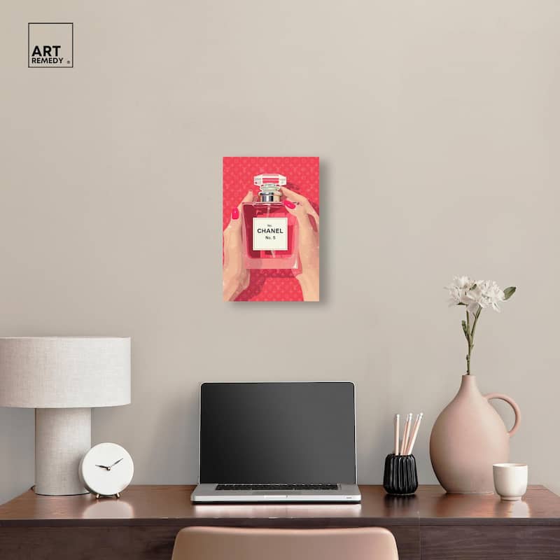Perfume in Hands Canvas by Art Remedy, Gallery Wrapped
