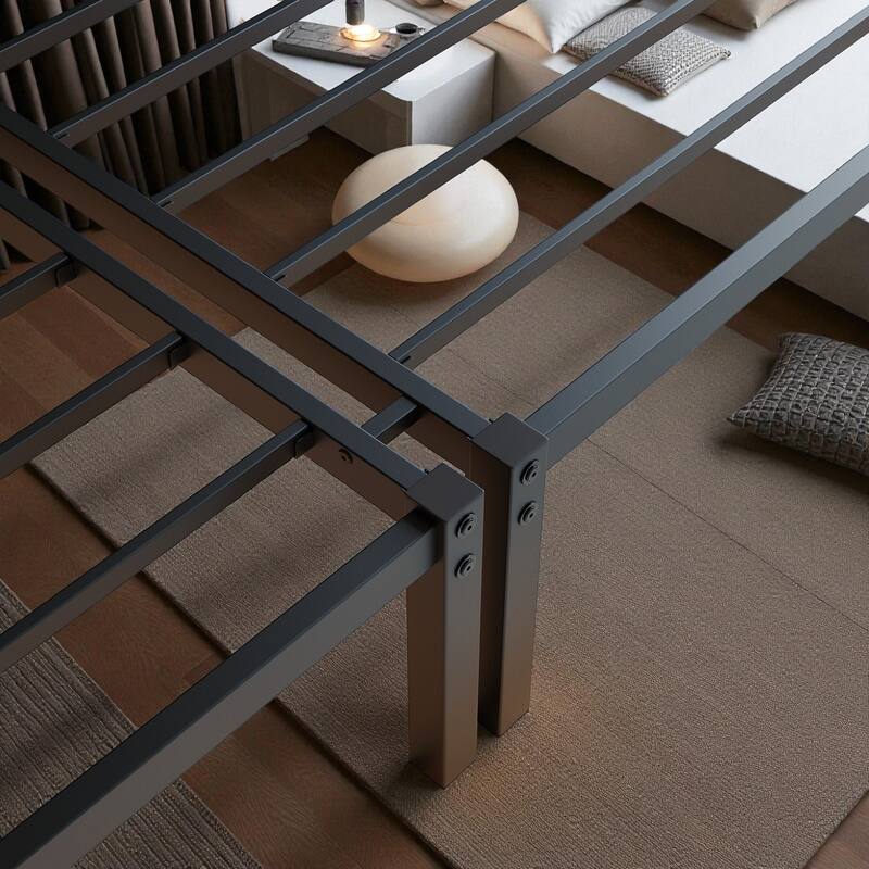 Metal Twin Over Twin Over Twin Triple Bunk Bed with Safety Guardrails, Ladder, Convertible 3 Beds, Heavy-Duty Frame