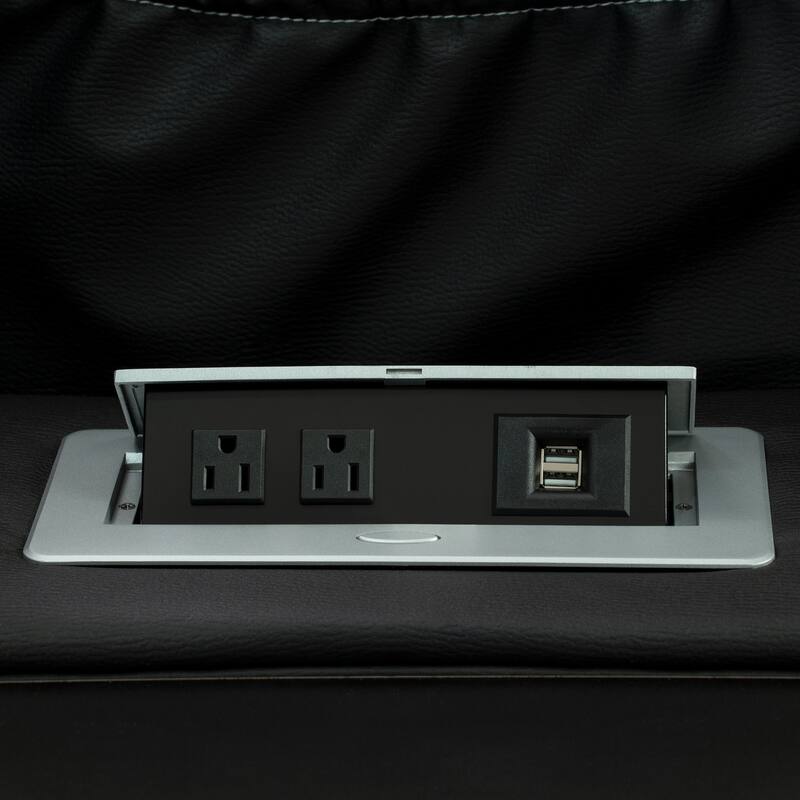 Deluxe Theater-Style Reclining Sofa Set with Power Recline, LED Lights, Wireless Charging and bluetooth Speaker