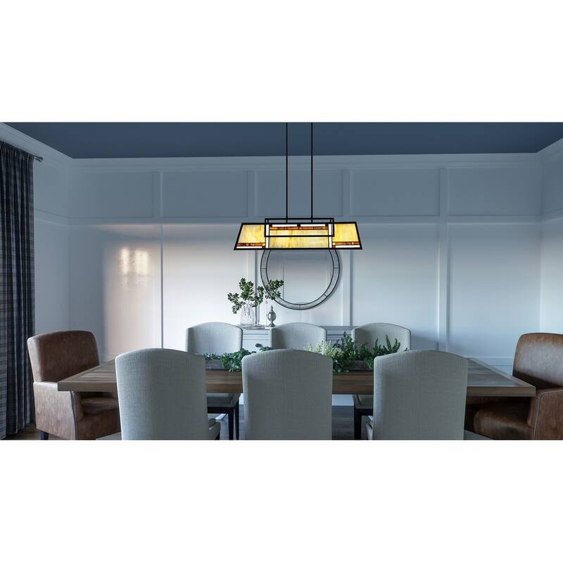 Atwater 4-Light Island Chandelier in Matte Black