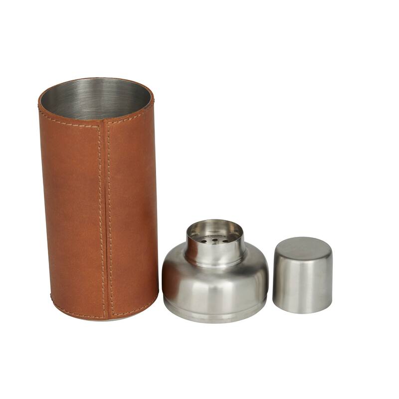 Stainless Steel Cocktail Shaker with Silver Lid - 3 x 3 x 9