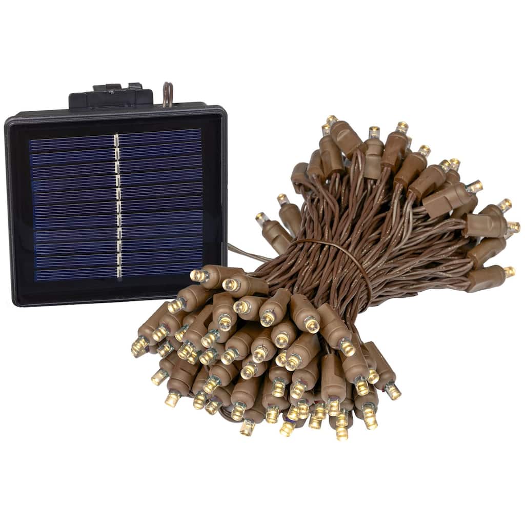 Novelty Lights 100 Light Solar LED Christmas Mini Light Set, 44 Feet