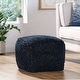 preview thumbnail 42 of 46, Stekar Boho Handcrafted Tufted Fabric Cube Pouf by Christopher Knight Home Navy Blue