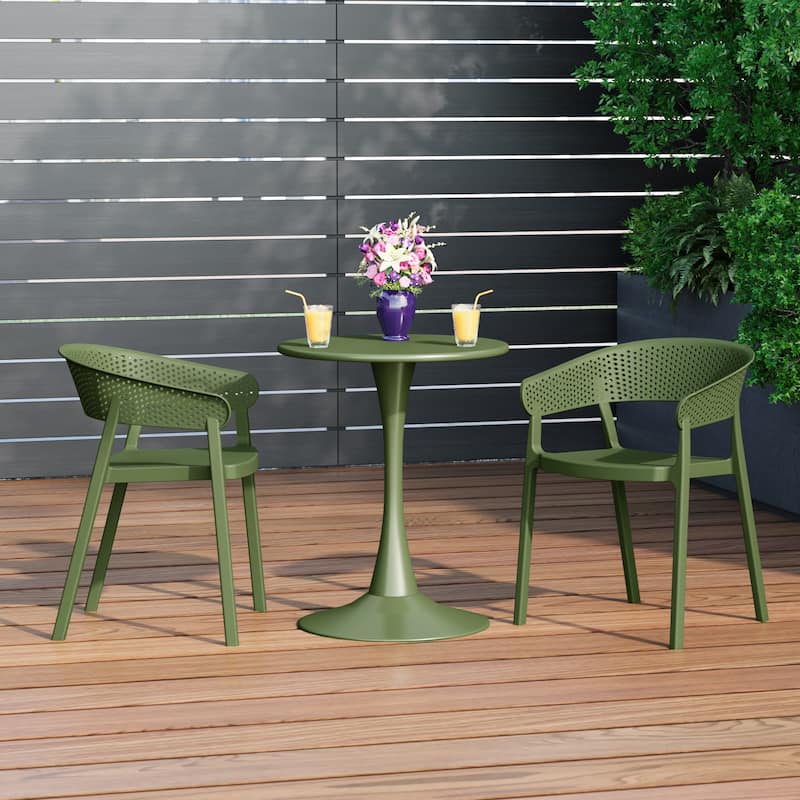 Frond and Form Outdoor Stacking Dining Armchair (Set of 2)