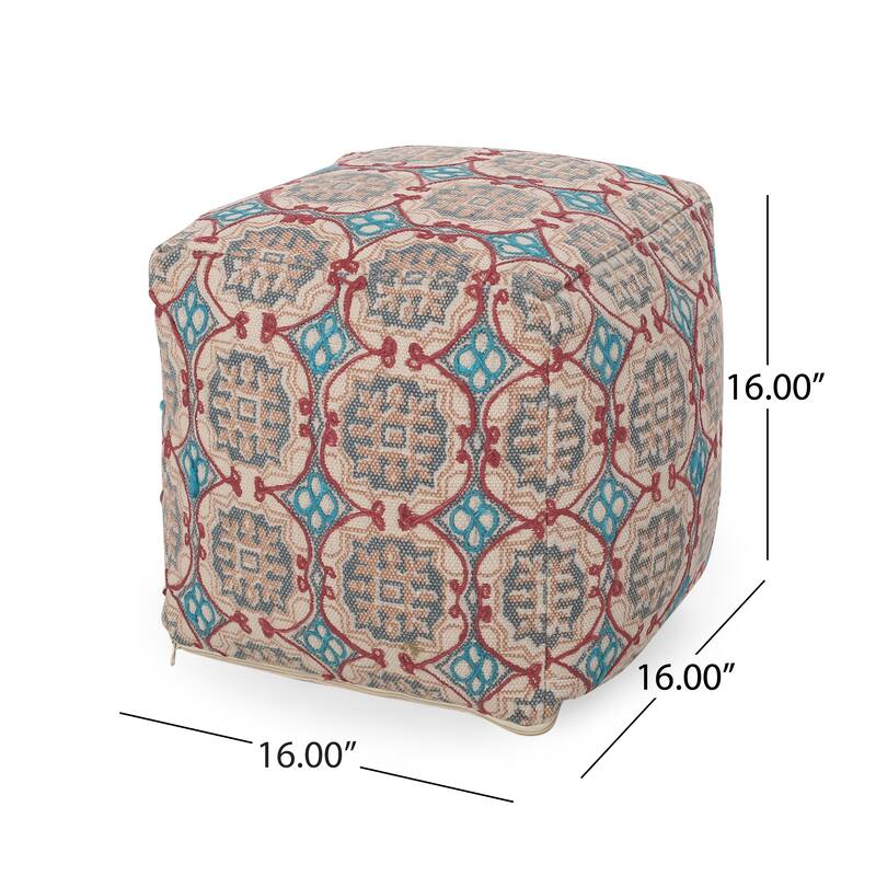 Barracuda Hcrafted Cotton Pouf,Comfortable choice, multiple functions, classic design, and cozy corners