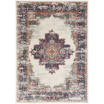 Porch & Den Dobbin Vintage Persian Medallion Farmhouse Area Rug